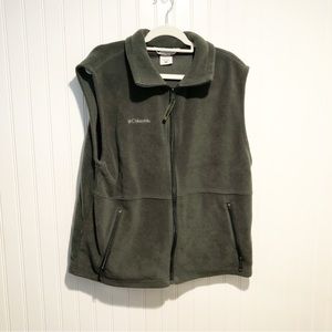 Columbia Grey Zip Up Fleece Vest
